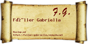 Füller Gabriella névjegykártya